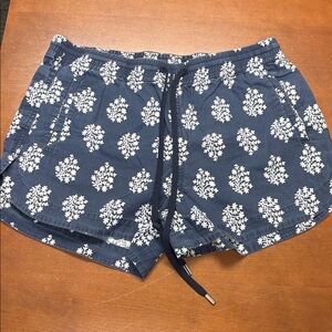 J. Crew Navy and White Floral Shorts